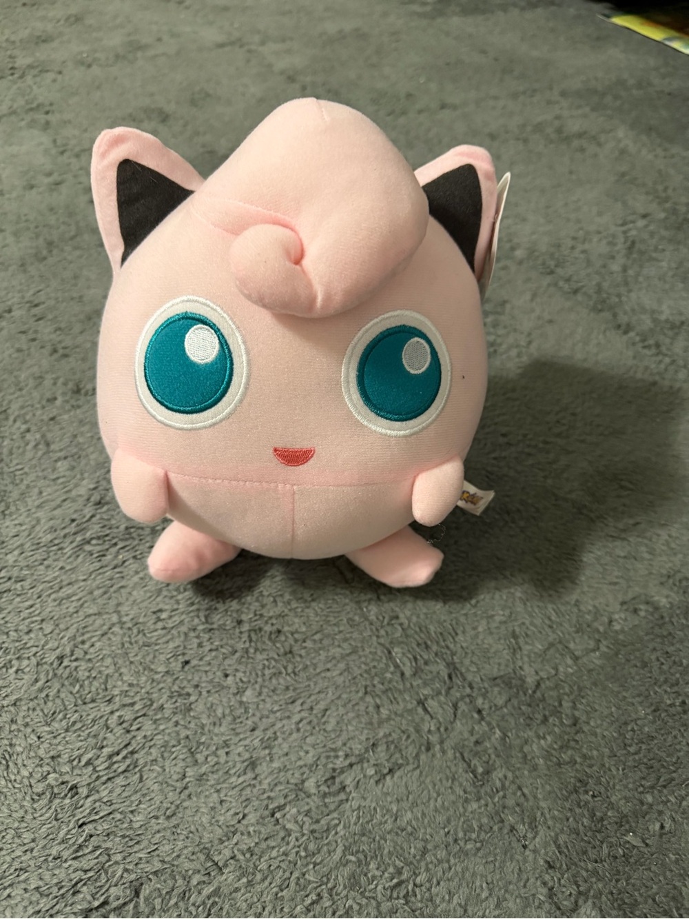 Pokemon Jigglypuff Plush Pink with Teal Eyes